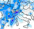 mappa delle precipitazioni sul nord Italia